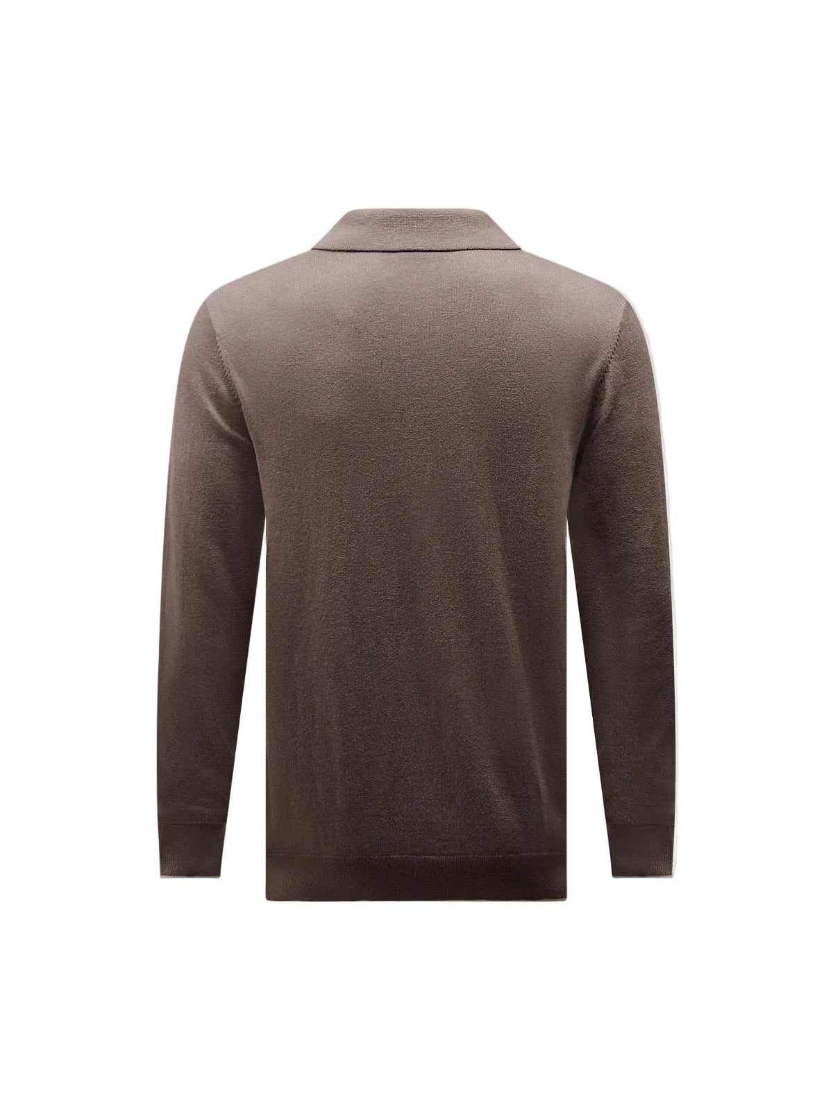 Back View of Peckham Rye Knit L/S Iron Polo Shirt PRY0341-L94